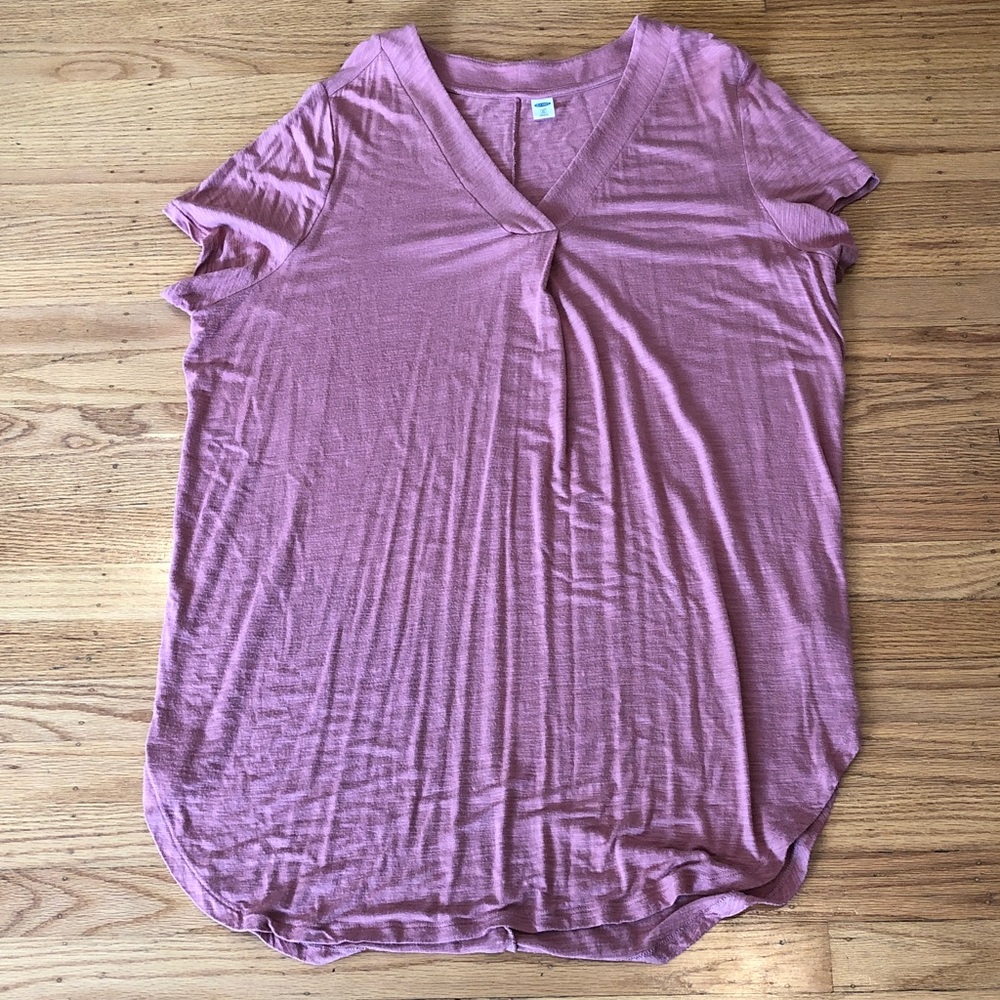 Old Navy Burnt Sienna V-Neck Short Sleeve Tunic, XL Tall - Picture 7 of 14